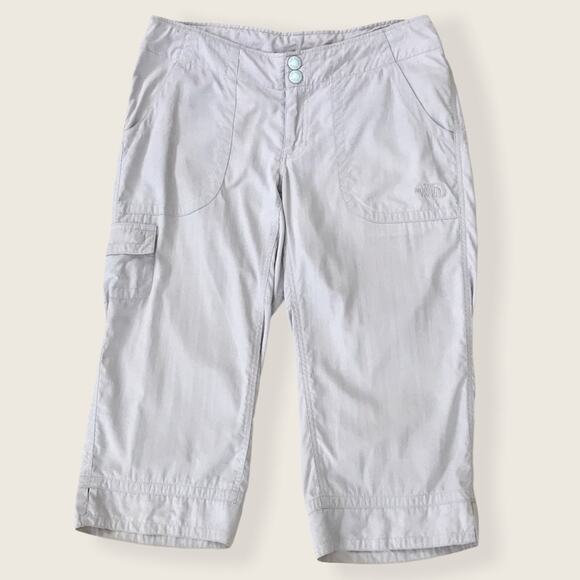 The North Face Athletic Cargo Pants Light Grey Capri Knee Length - Picture 1 of 7